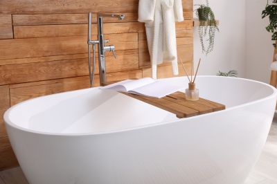 Large Bathtub Installation